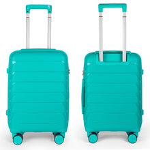 Cargar imagen en el visor de la galería, Maleta de Viaje de Cabina de Polipropileno, Resistente y Ruedas 360º- Aguamarina