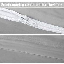 Cargar imagen en el visor de la galería, Juego de Funda Nórdica 3 Piezas- Gris