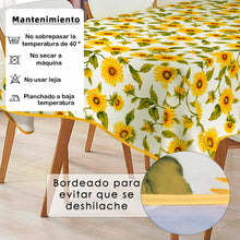 Cargar imagen en el visor de la galería, Mantel Antimanchas, Rectangular, Resistente, Impermeable- Girasoles