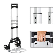 Cargar imagen en el visor de la galería, Carretilla Plegable de Aluminio+Cuerda, Soporta hasta 70KG- Negro