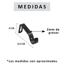 Cargar imagen en el visor de la galería, Soportes de Barra de Cortina para Barra de Ø 16-20mm- Metal Negro