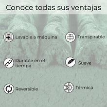 Cargar imagen en el visor de la galería, Manta Borreguito Sherpa 130x160cm Reversible Extra Suave- Verde