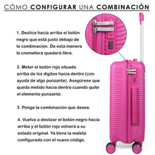 Cargar imagen en el visor de la galería, Juego de 2 Maletas de Viaje Cabina y Mediana- Fucsia