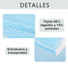 Cargar imagen en el visor de la galería, Manta o Colcha 4 Estaciones de Algodón- Azul