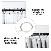 Cargar imagen en el visor de la galería, Anillas de Cortina de Metal de 32mm Diámetro Interno- Plata