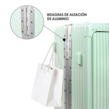 Cargar imagen en el visor de la galería, Maleta de Cabina con Neceser de Policarbonato y ABS con USB- Verde