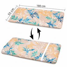 Cargar imagen en el visor de la galería, Cojín Tumbona Colchón 180x55x6cm . Ideal para Jardín, Piscina, Terraza- Hojas Mix