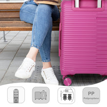 Cargar imagen en el visor de la galería, Juego de 2 Maletas de Viaje Cabina y Mediana- Fucsia