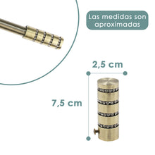 Cargar imagen en el visor de la galería, Barra De Cortinas Universal Extensible Acero Diamante. Dorado
