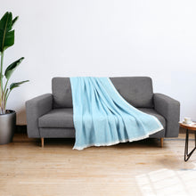 Cargar imagen en el visor de la galería, Manta o Colcha 4 Estaciones de Algodón- Azul