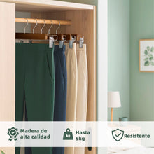 Cargar imagen en el visor de la galería, Perchas Pantalones con Clips Antideslizantes y Almohadillas- Marrón