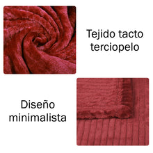 Cargar imagen en el visor de la galería, Manta Suave 130x170cm Efecto Terciopelo- Burdeos