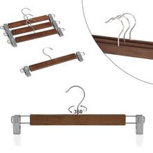 Cargar imagen en el visor de la galería, Perchas Pantalones con Clips Antideslizantes y Almohadillas- Marrón