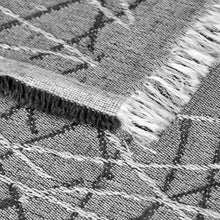 Cargar imagen en el visor de la galería, Colcha Plaid Multiusos, Jarapas para Sofá- Rayas Gris Oscuro