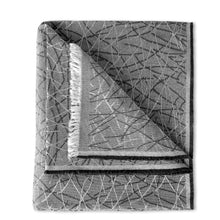 Cargar imagen en el visor de la galería, Colcha Plaid Multiusos, Jarapas para Sofá- Rayas Gris Oscuro