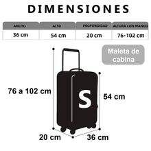 Cargar imagen en el visor de la galería, Maleta de Viaje de Cabina de Polipropileno, Ruedas Dobles 360º- Aguamarina