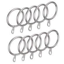 Cargar imagen en el visor de la galería, Anillas de Cortina de Metal de 32mm Diámetro Interno- Plata