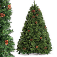 Cargar imagen en el visor de la galería, Árbol de Navidad Artificial con Piñas Decorativas Altura de 180/210cm