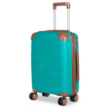 Cargar imagen en el visor de la galería, Maleta de Viaje de Cabina de Polipropileno, Ruedas Dobles 360º- Aguamarina