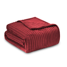 Cargar imagen en el visor de la galería, Manta Suave 130x170cm Efecto Terciopelo- Burdeos