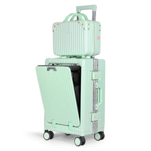 Cargar imagen en el visor de la galería, Maleta de Cabina con Neceser de Policarbonato y ABS con USB- Verde