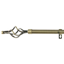 Cargar imagen en el visor de la galería, Barra De Cortinas Universal Extensible Acero Trenza. Dorado