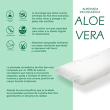 Cargar imagen en el visor de la galería, Almohada viscoelástica con tejido de Aloe Vera - 150 cm