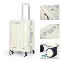 Cargar imagen en el visor de la galería, Maleta de Cabina con Neceser de Policarbonato y ABS con USB- Hueso