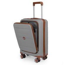 Cargar imagen en el visor de la galería, Maleta de Cabina 55x22x36cm de Polipropileno con Cerradura TSA - Gris