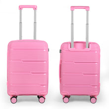 Cargar imagen en el visor de la galería, Juego de 4 Maletas de Viaje Neceser, Cabina, Mediana y Grande de Polipropileno- Rosa