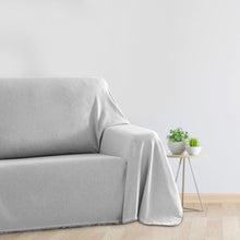 Cargar imagen en el visor de la galería, Colcha Plaid Multiusos, Jarapas para Sofá- Liso Gris Claro