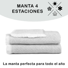 Cargar imagen en el visor de la galería, Manta o Colcha 4 Estaciones de Algodón- Gris