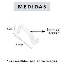 Cargar imagen en el visor de la galería, Soportes de Barra de Cortina para Barra de Ø 16-20mm- Metal Blanco