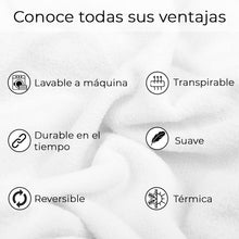 Cargar imagen en el visor de la galería, Manta Coral Suave 130x170cm Ligera, Cálida- Blanco