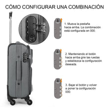 Cargar imagen en el visor de la galería, Juego de Maletas 3pcs Cabina, Mediana y Grande de Tela, Maleta Expandible- Gris