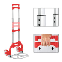 Cargar imagen en el visor de la galería, Carretilla Plegable de Aluminio+Cuerda, Soporta hasta 70KG- Rojo