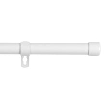 Cargar imagen en el visor de la galería, Barra de Cortina Fija con Soportes y Tapas de Plástico- Blanco