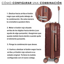 Cargar imagen en el visor de la galería, Maleta de Viaje de Cabina de Polipropileno, Ruedas Dobles 360º- Burdeos