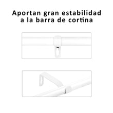 Cargar imagen en el visor de la galería, Soportes de Barra de Cortina para Barra de Ø 16-20mm- Metal Blanco