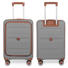Cargar imagen en el visor de la galería, Maleta de Cabina 55x22x36cm de Polipropileno con Cerradura TSA - Gris