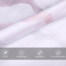 Cargar imagen en el visor de la galería, Juego Sábanas de Verano y Entretiempo 50% Algodón y 50% poliéster- Ondas Lila