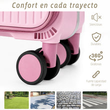 Cargar imagen en el visor de la galería, Maleta de Cabina 54x24x35cm de Polipropileno, Abertura Superior y Cerradura TSA - Rosa