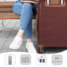 Cargar imagen en el visor de la galería, Maleta de Viaje de Cabina de Polipropileno, Ruedas Dobles 360º- Burdeos