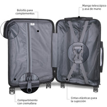 Cargar imagen en el visor de la galería, Maleta Círculos de Viaje Cabina, Mediana, Grande, rígida 100% ABS- Negro