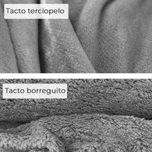 Cargar imagen en el visor de la galería, Manta Borreguito Sherpa 130x160cm Reversible Extra Suave-Gris