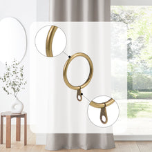 Cargar imagen en el visor de la galería, Anillas de Cortina de Metal de 32mm Diámetro Interno- Dorado
