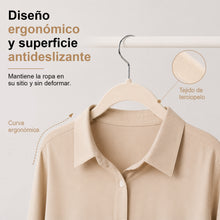 Cargar imagen en el visor de la galería, Perchas de Terciopelo Antideslizantes con Ranura- Hueso
