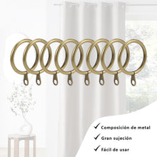 Cargar imagen en el visor de la galería, Anillas de Cortina de Metal de 32mm Diámetro Interno- Dorado