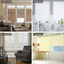 Cargar imagen en el visor de la galería, Estor Enrollable De Doble Capa, Noche y Día, Translúcido y Oscurecido Negro