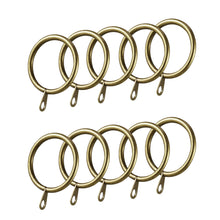 Cargar imagen en el visor de la galería, Anillas de Cortina de Metal de 32mm Diámetro Interno- Dorado